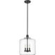 Asheville 3 Light 12 inch Matte Black Indoor Pendant Ceiling Light